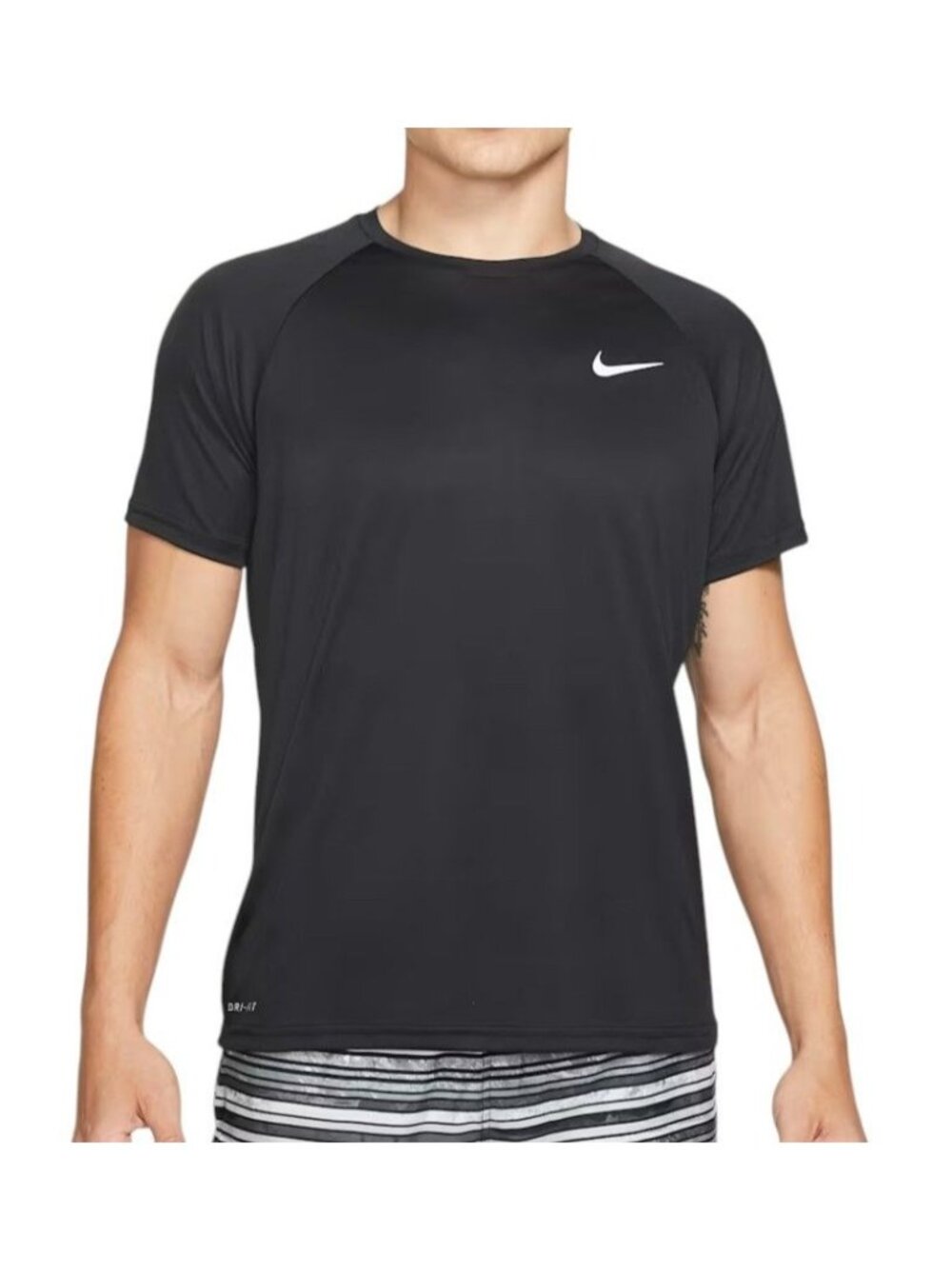 Nike Swim Hydroguard Dri-FIT UPF40+ Rash Guard NESSA586-001 Men's L NEW w/ Tags